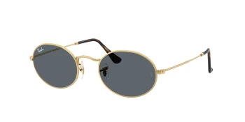 Ray-Ban RB3547N OVAL style-color 001/R5 Arista Gold / Blue Lens