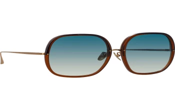 Linda Farrow LFL1405S Celia style-color 006 Brwn / Lght Gold / Aqua Gradient