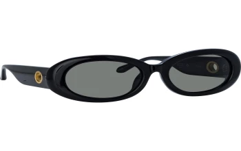 Linda Farrow LFL1462S Lina style-color 001 Black / Yellow Gold / Grey