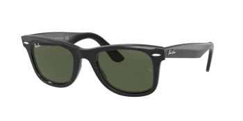 Ray-Ban RB2140F WAYFARER Asian Fit style-color 901 Black / G-15 Green Lens