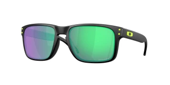 Oakley HOLBROOK OO9102 style-color 9102AI Matte Black / Prizm Road Jade Lens