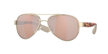 Costa Del Mar 6S4006 LORETO 06S4006 style-color 400612 Rose Gold / Copper Silver Mirror Polycarbonate Lens