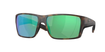 Costa Del Mar 6S9080 REEFTON PRO 06S9080 style-color 908015 Matte Tortoise / Green Mirror Lightwave Glass Lens