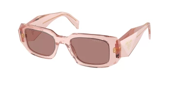 Prada PR 17WS style-color 19Q10D Transparent Peach / Light Brown Lens